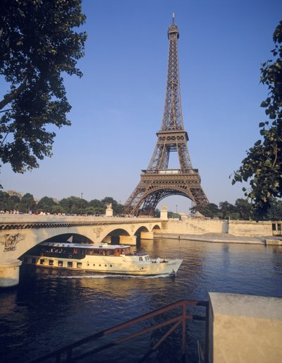 Eiffel Tower and the River Seine by Unbekannt Unbekannt